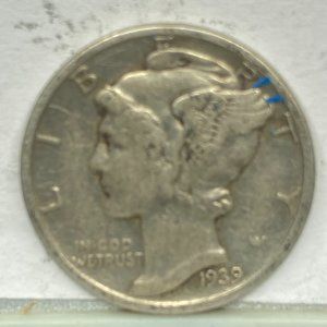 1939 Mercury Dime No Mint!!